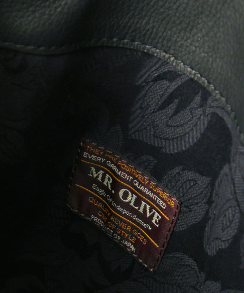 MR.OLIVE E.O.I / WATER PROOF WASHABLE LEATHER / 2WAY CYLINDER BAG ミスターオリーブ イーオーアイ/ウォータープルーフウォッシャブルレザー/2WAY シリンダーバッグ